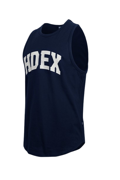 HDEX Baju Korea Olahraga Arch Logo Sleeveless Shirt Orange Pria Fitness