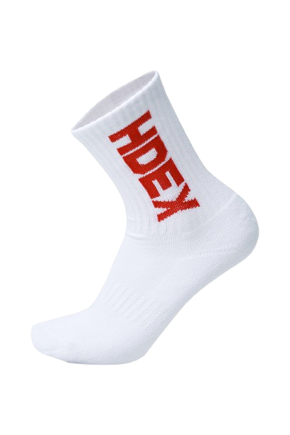 HDEX Main Logo Socks White Red