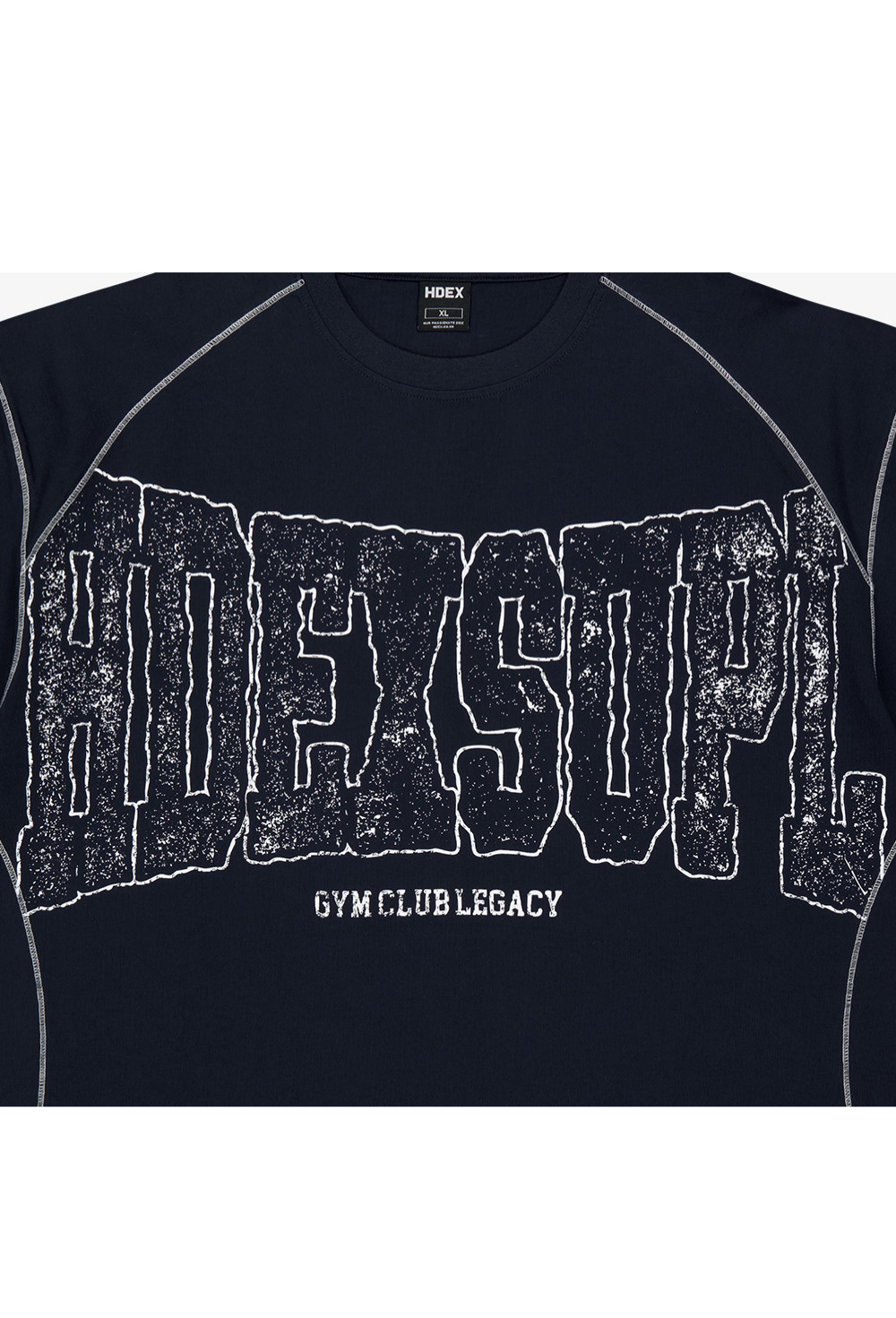 HDEX Baju Korea Olahraga Mega Wide Short Sleeve Navy Pria Fitness