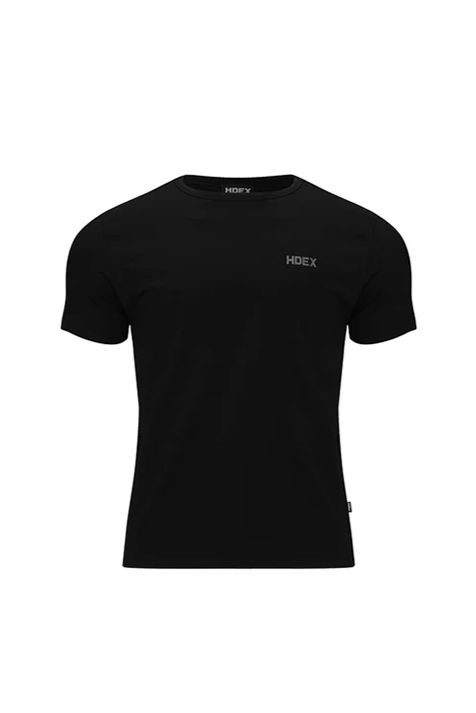 HDEX Main Small Logo Air Muscle Fit Short Sleeve Black