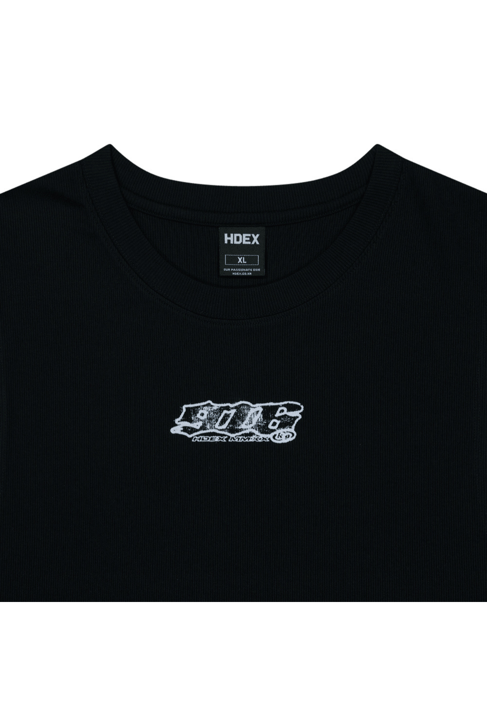 HDEX Baju Korea Olahraga Clear 916 Back Logo Sleeveless Black Pria Fitness