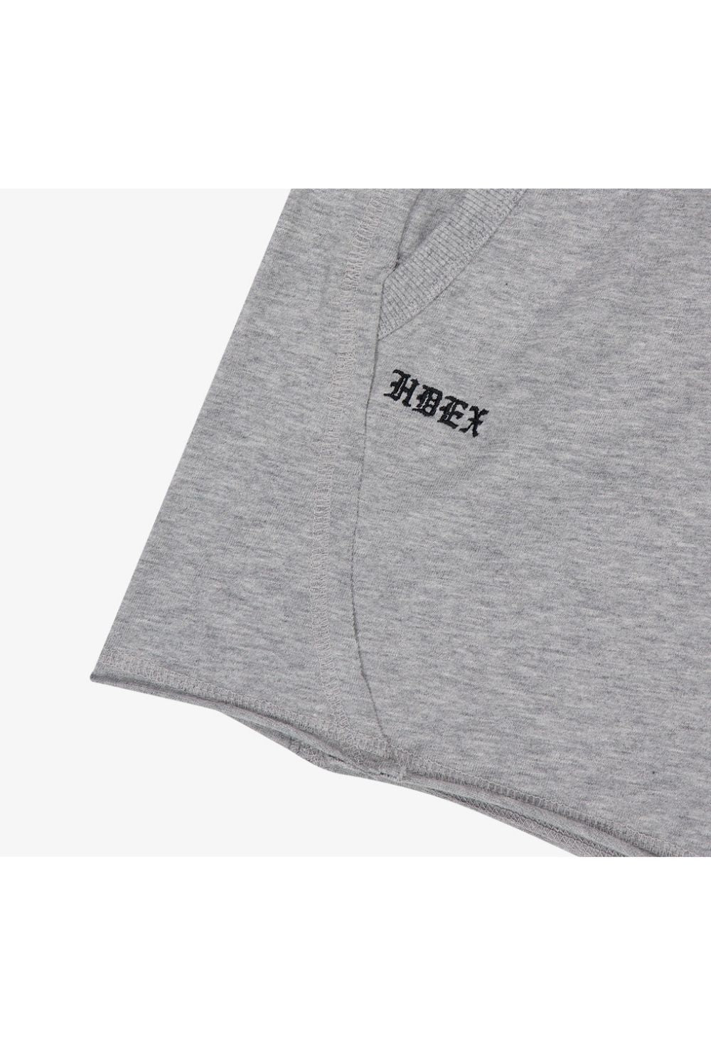 HDEX Celana Korea Olahraga Camo Cut-Off Sweat Shorts W Melange Gray Wanita Fitness