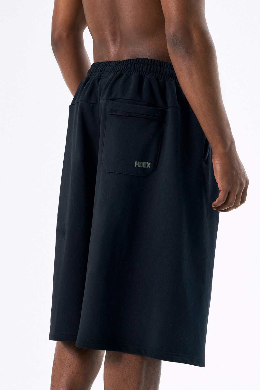 HDEX Classic Pintuck Sweat Shorts Black