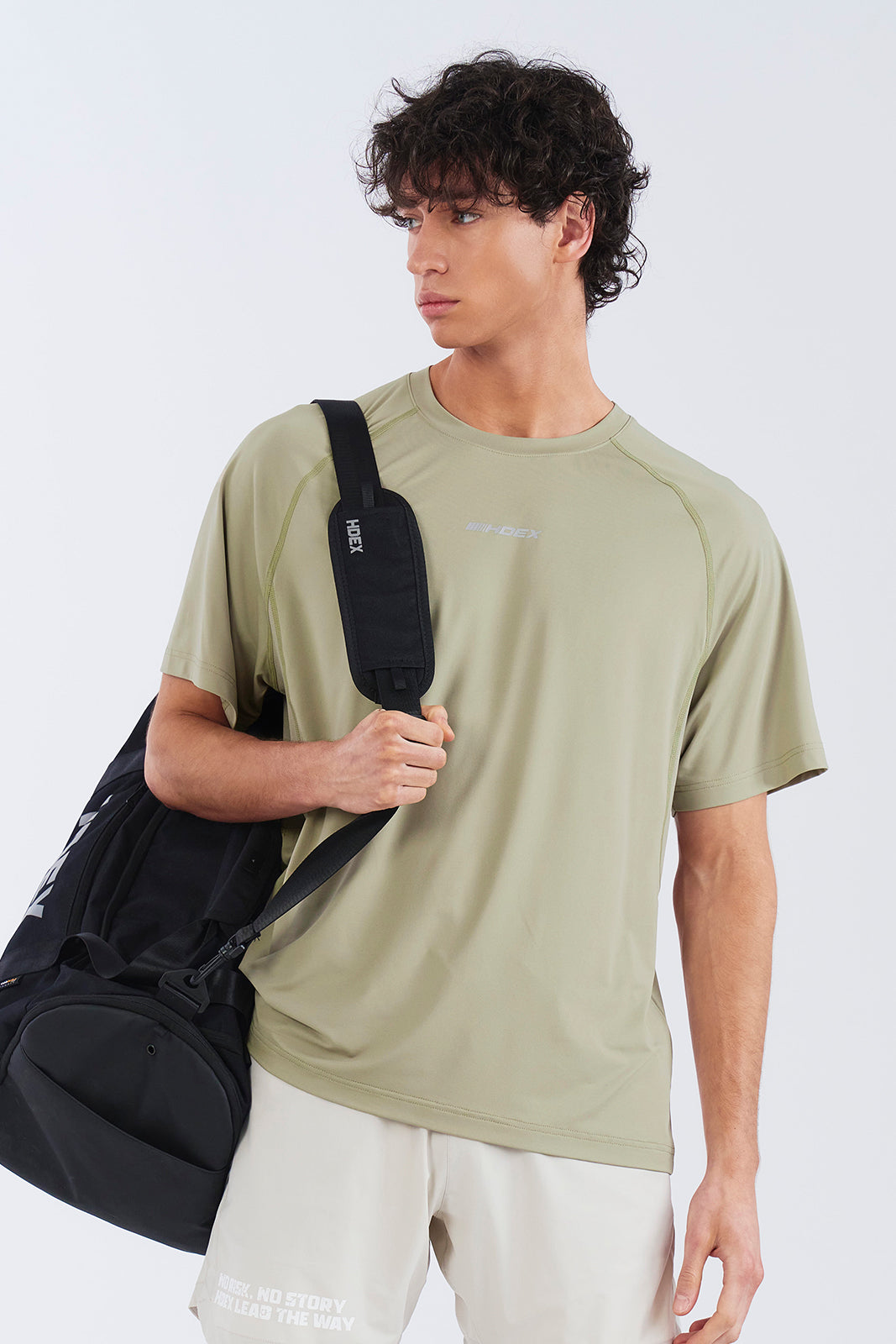 HDEX Baju Korea Olahraga Assist Mesh Mix Short Sleeve Desert Pria Fitness