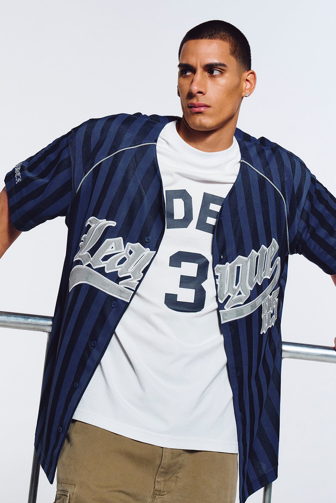 HDEX League 85 Baseball Jersey Navy
