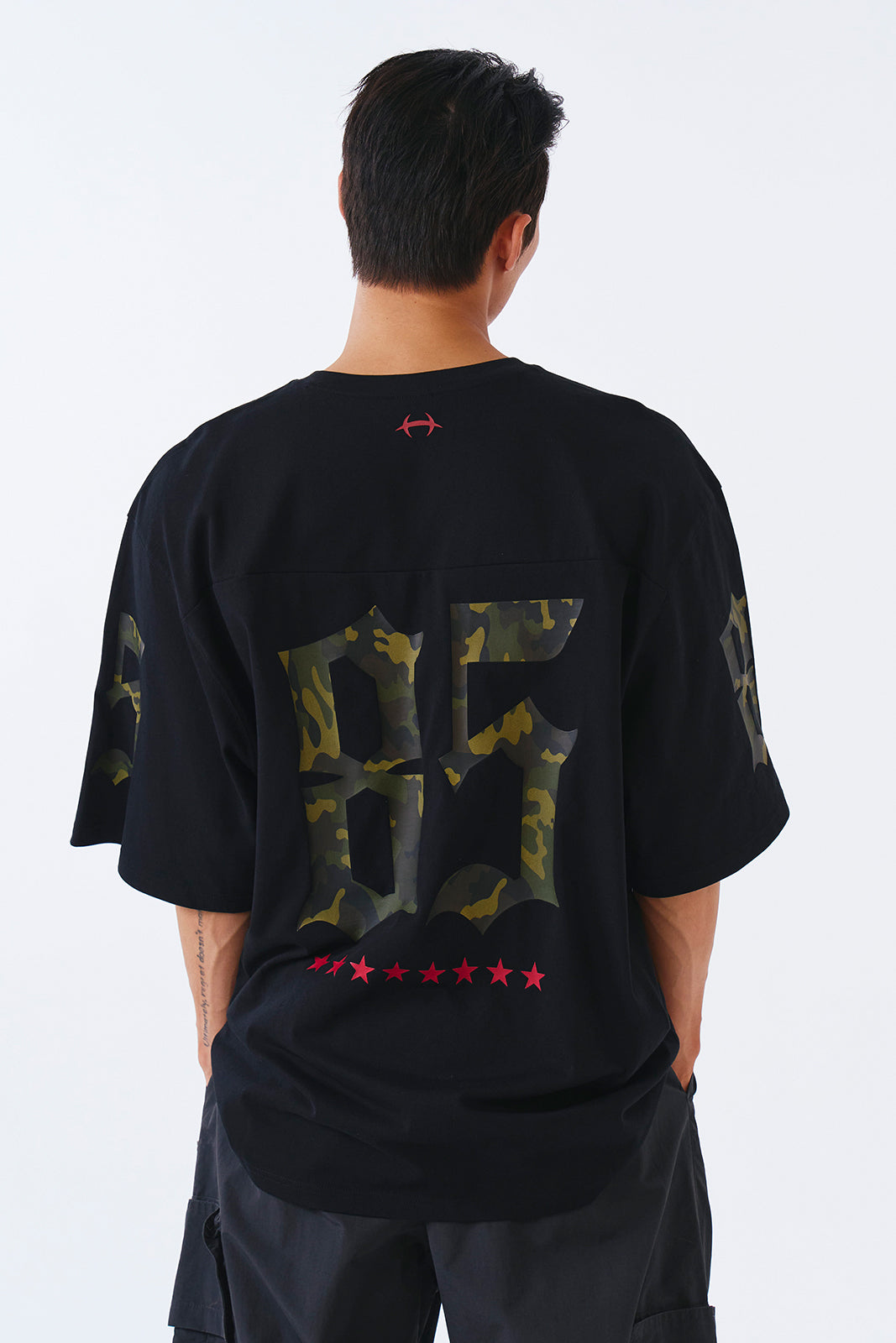 HDEX Camo Rugby Over Fit Short Sleeve Black