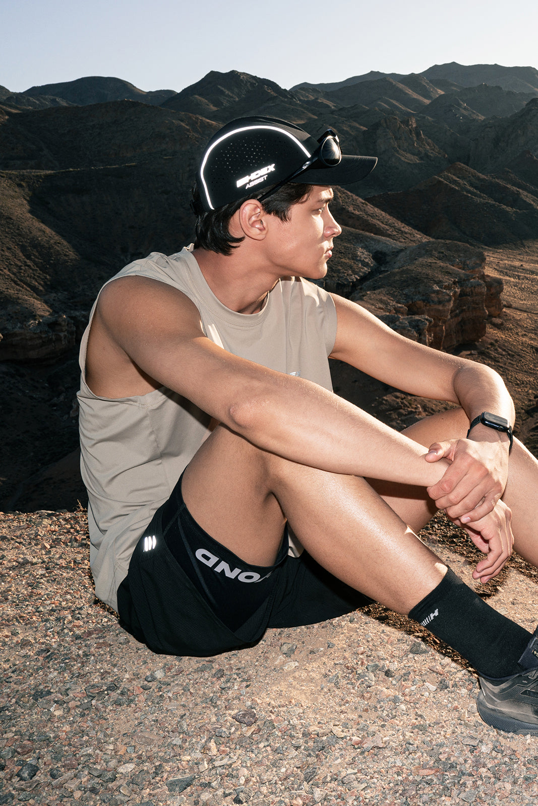 HDEX Celana Korea Olahraga Assist Mesh Mix Shorts Black Pria Fitness