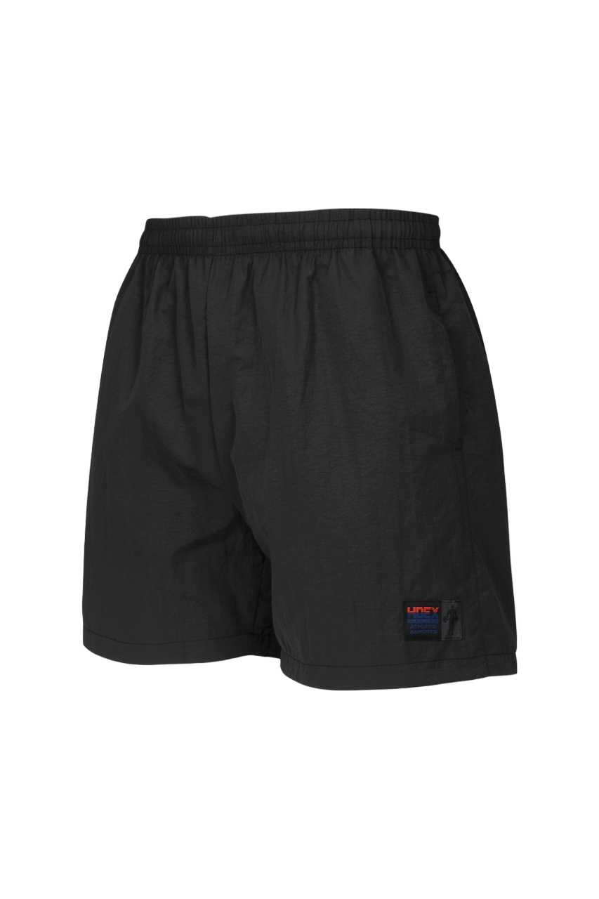 HDEX Metal Nylon Label Track Shorts Black