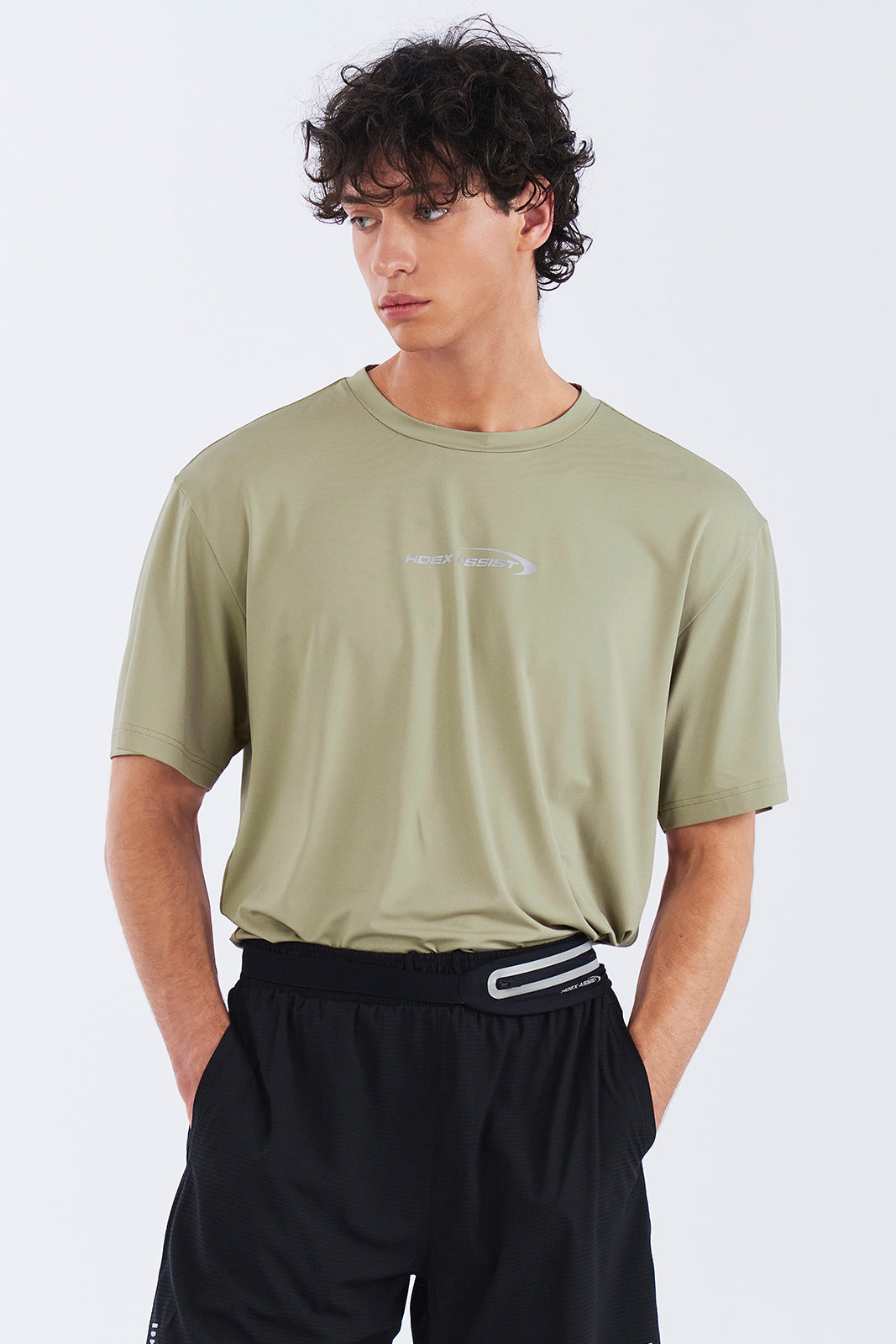 HDEX Baju Korea Olahraga Assist Core Short Sleeve Desert Pria Fitness
