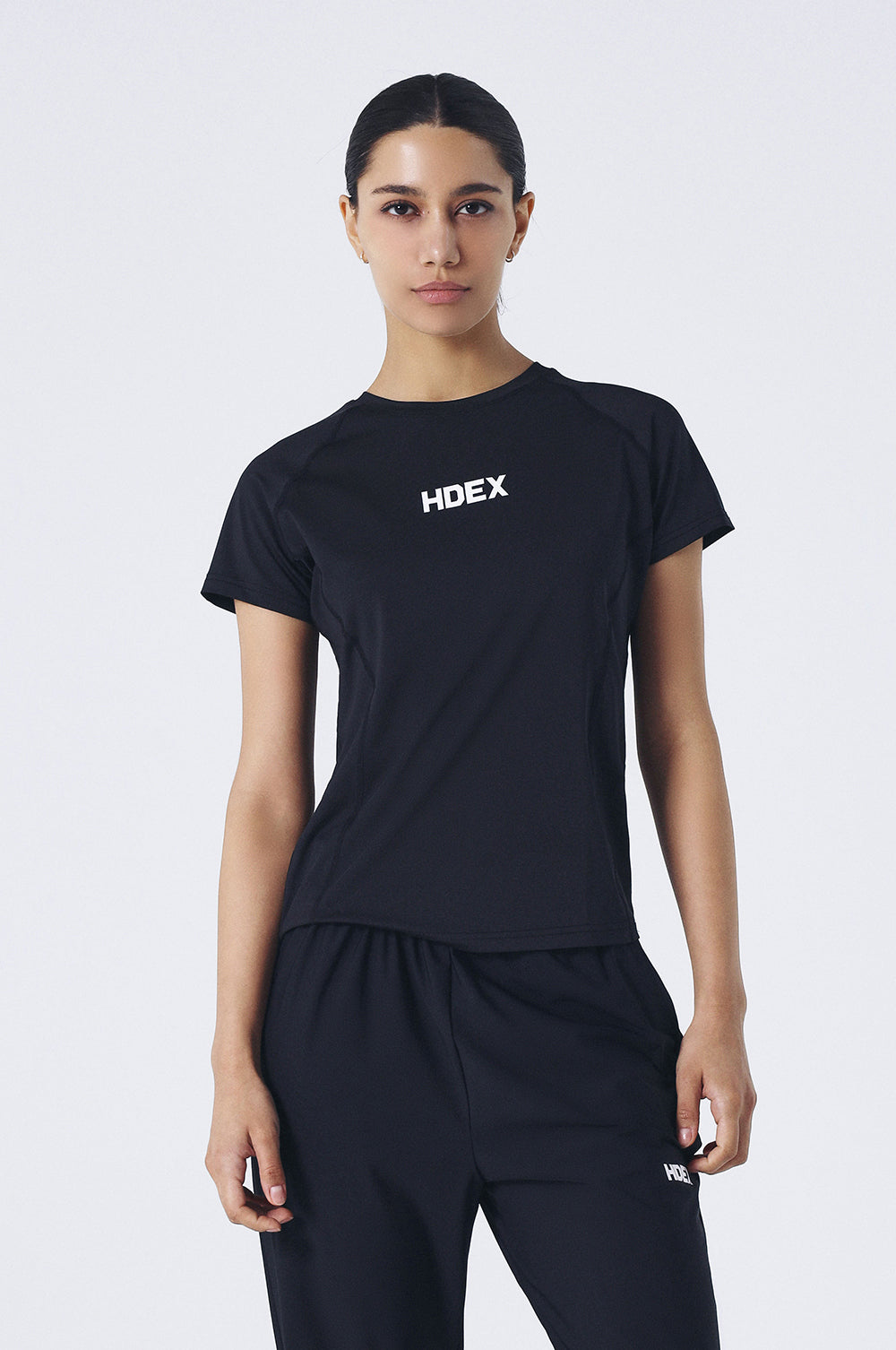 HDEX Womens Main Logo Bracing Short Sleeve Black