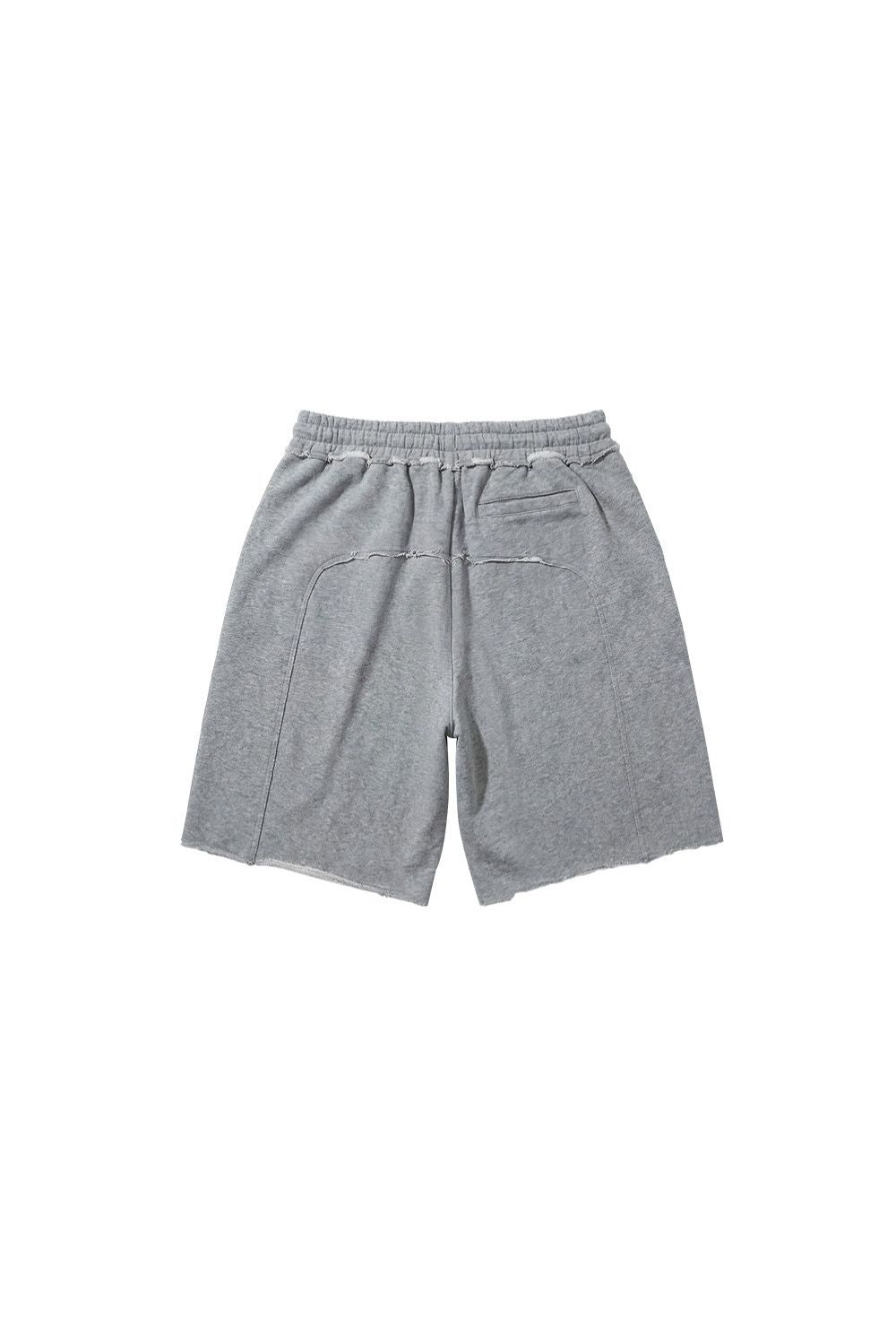 HDEX Celana Korea Olahraga Core Cut-Off Bermuda Sweat Shorts Melange Gray Pria Fitness