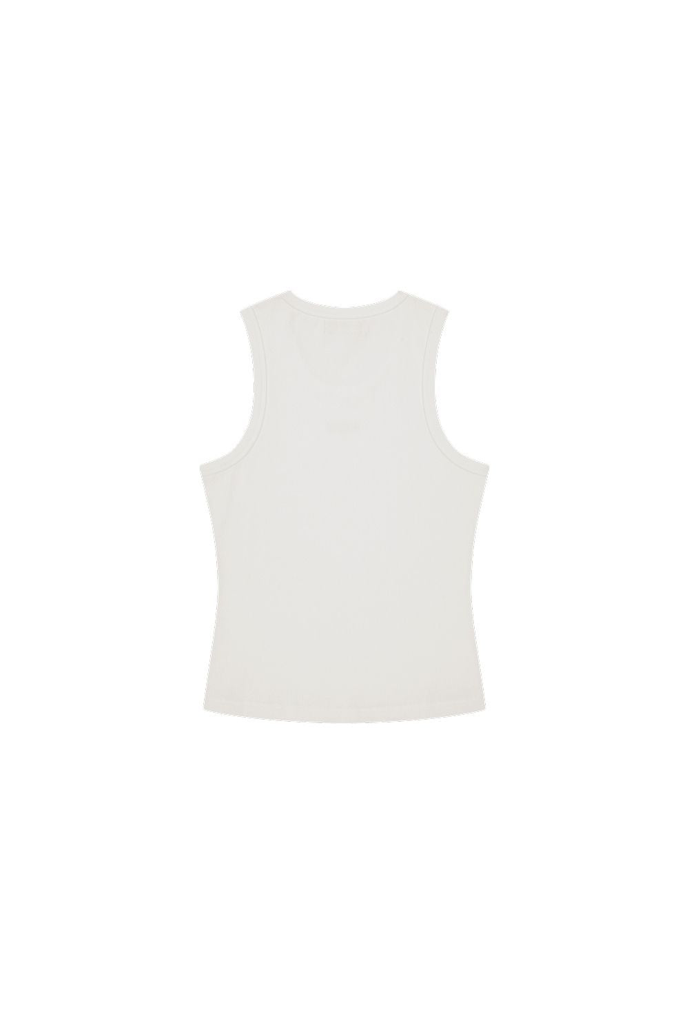 HDEX Baju Korea Olahraga Essential Ribbed Body Fit Tank White Pria Fitness