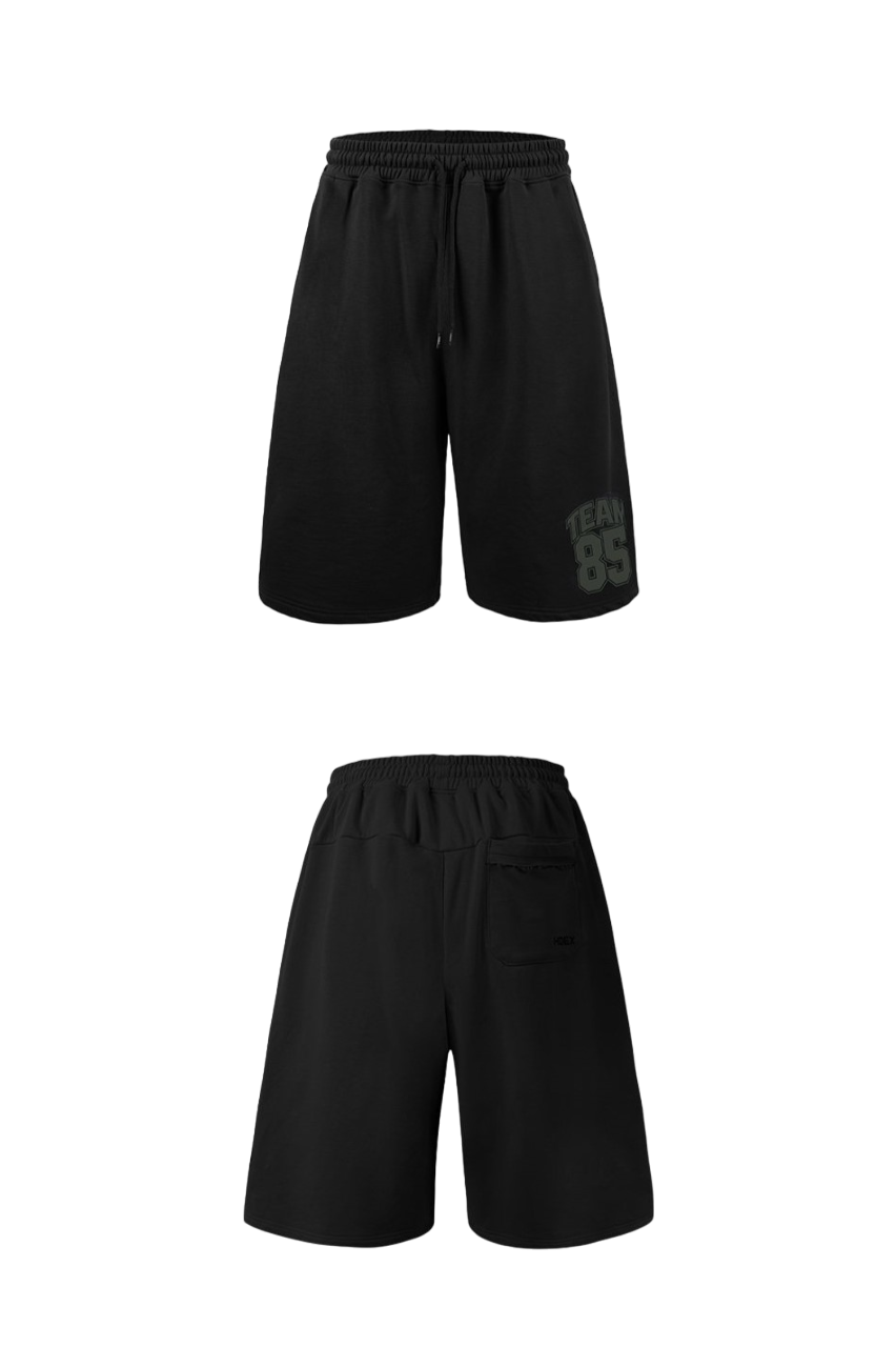 HDEX Classic Pintuck Sweat Shorts Black