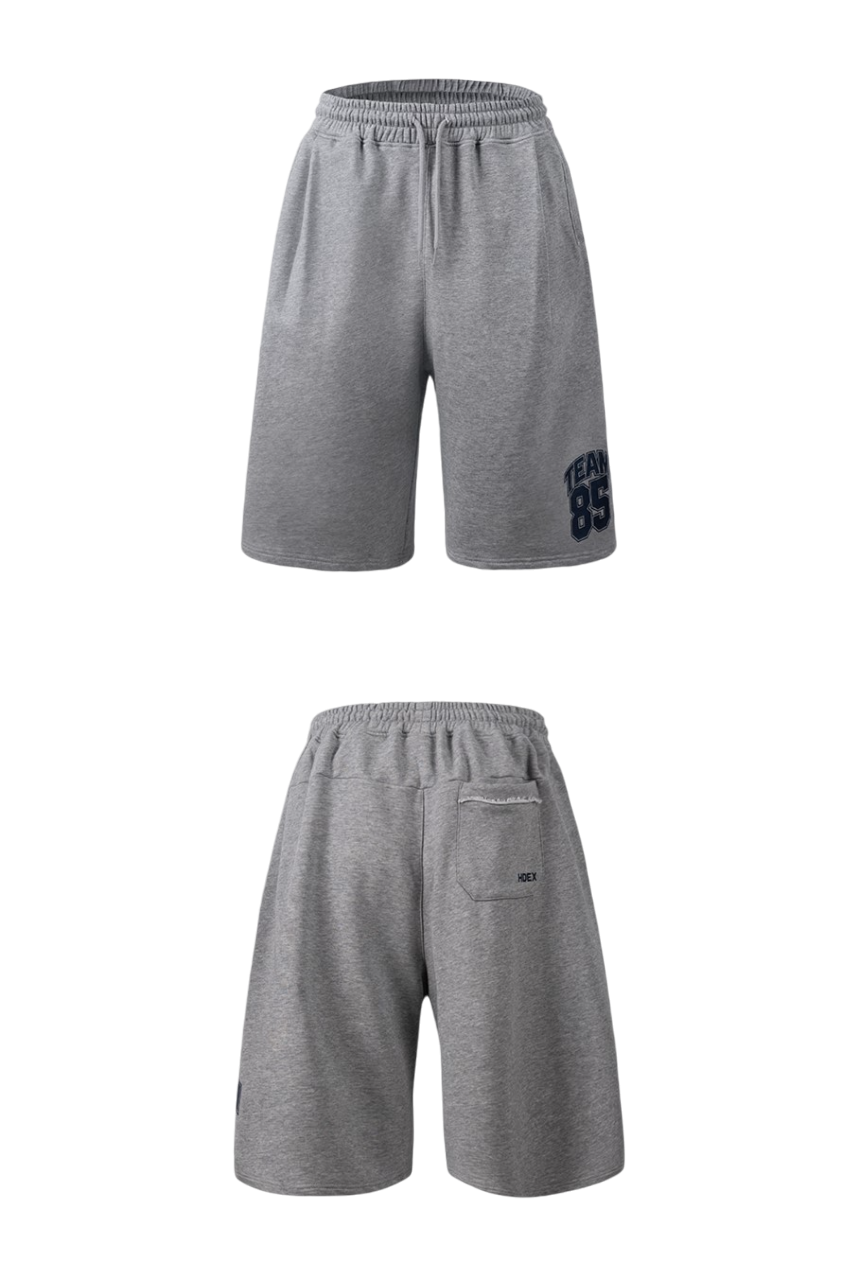 HDEX Classic Pintuck Sweat Shorts Melange Gray