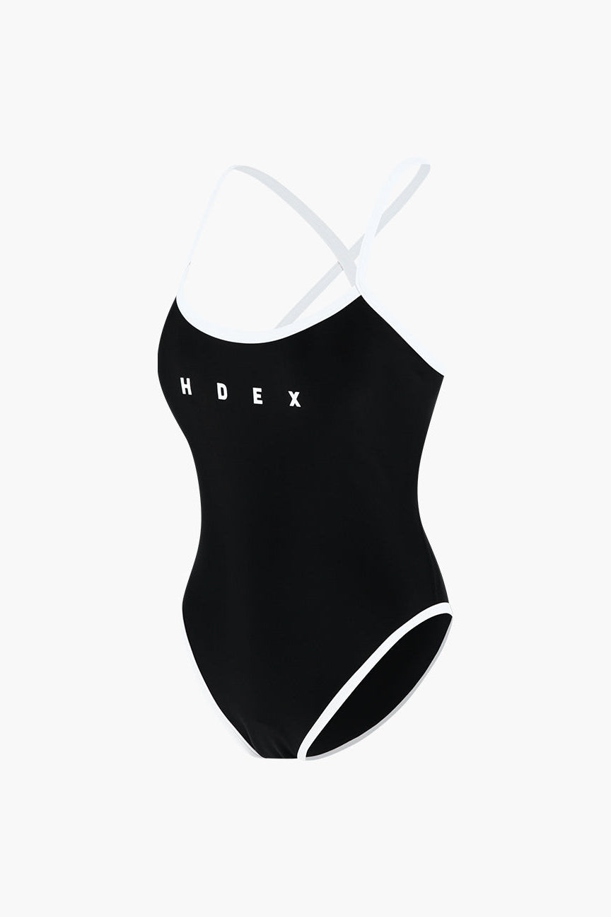 HDEX Mond Back String Monokini Black