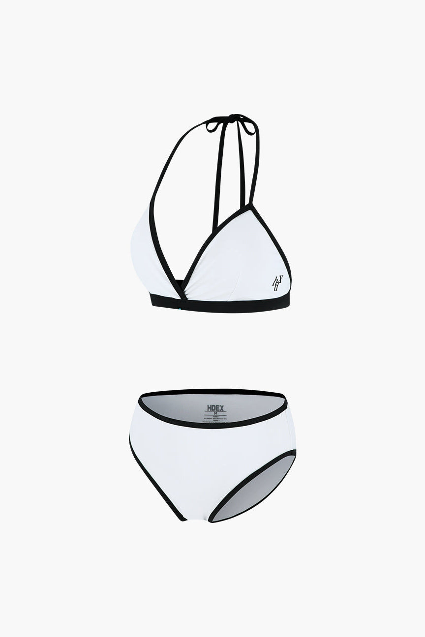 HDEX Contrast Triangle Bikini Set White