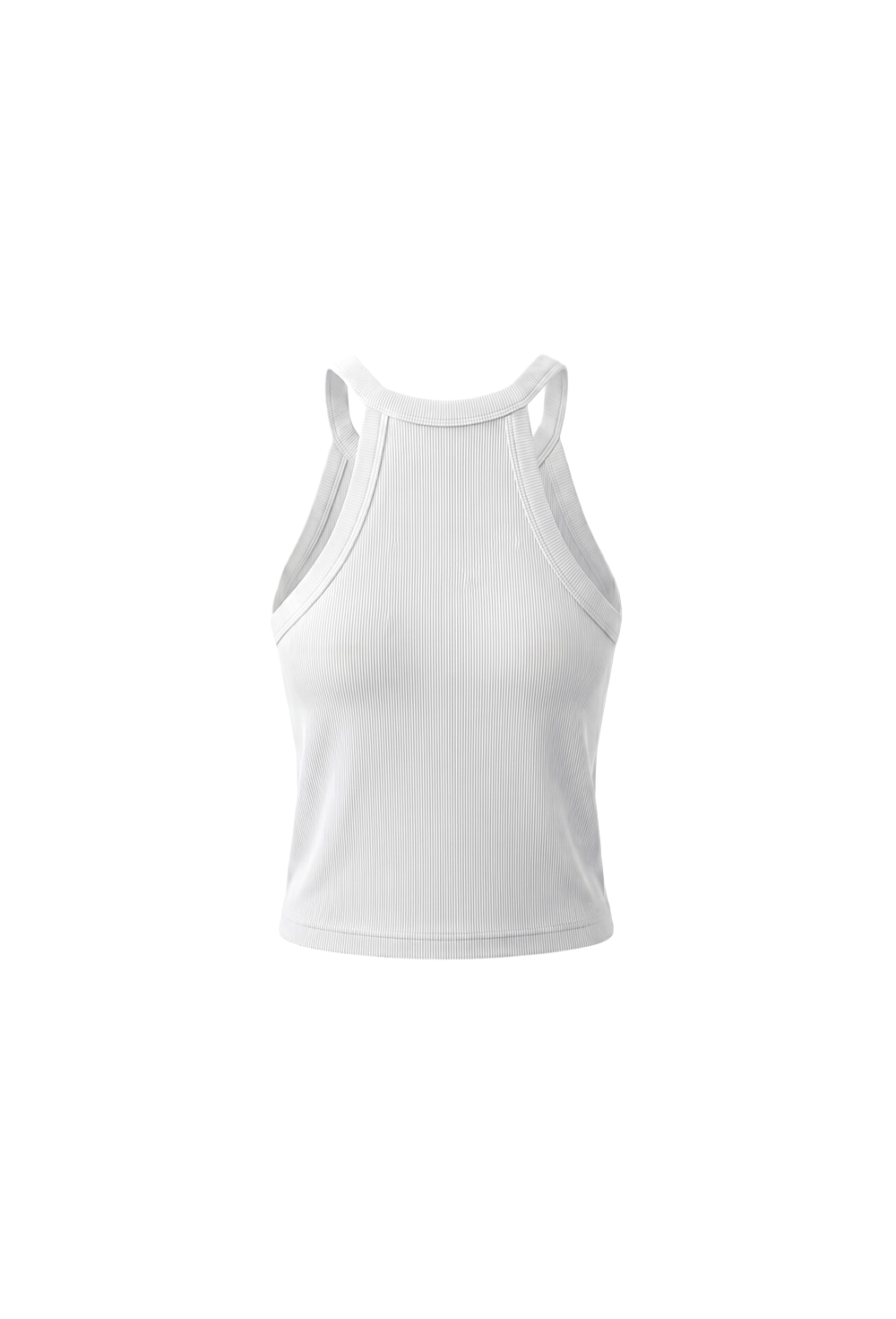 HDEX Baju Korea Olahraga Soft Skin Halterneck Bra Top White Wanita Fiitness