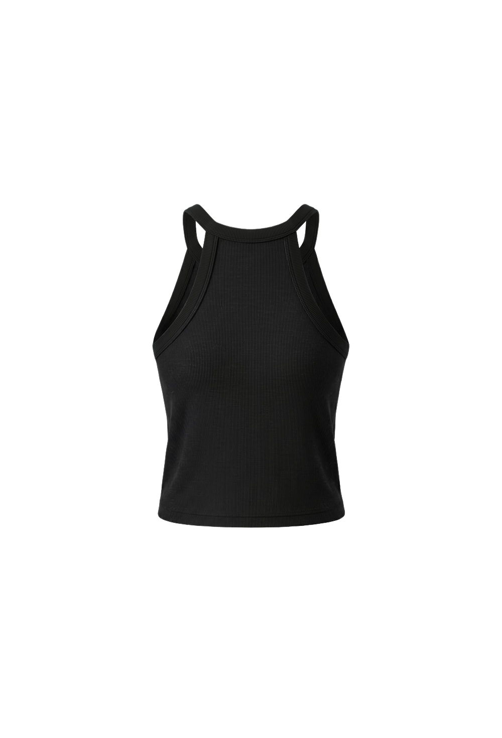 HDEX Baju Korea Olahraga Soft Skin Halterneck Bra Top Black Wanita Fitness
