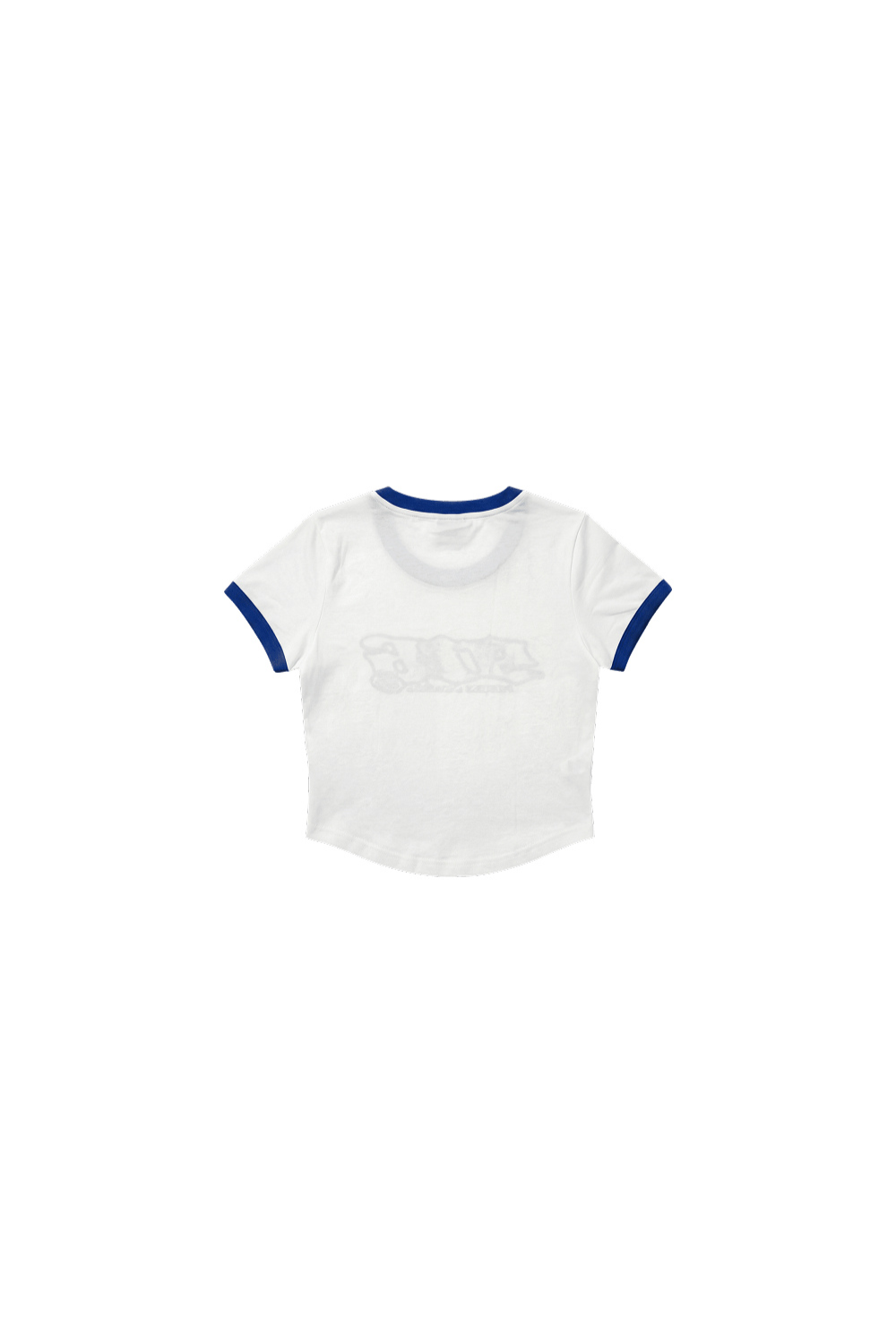 HDEX Baju Korea Olahraga Clear 916 Ringer Crop Short Sleeve White Wanita Fitness