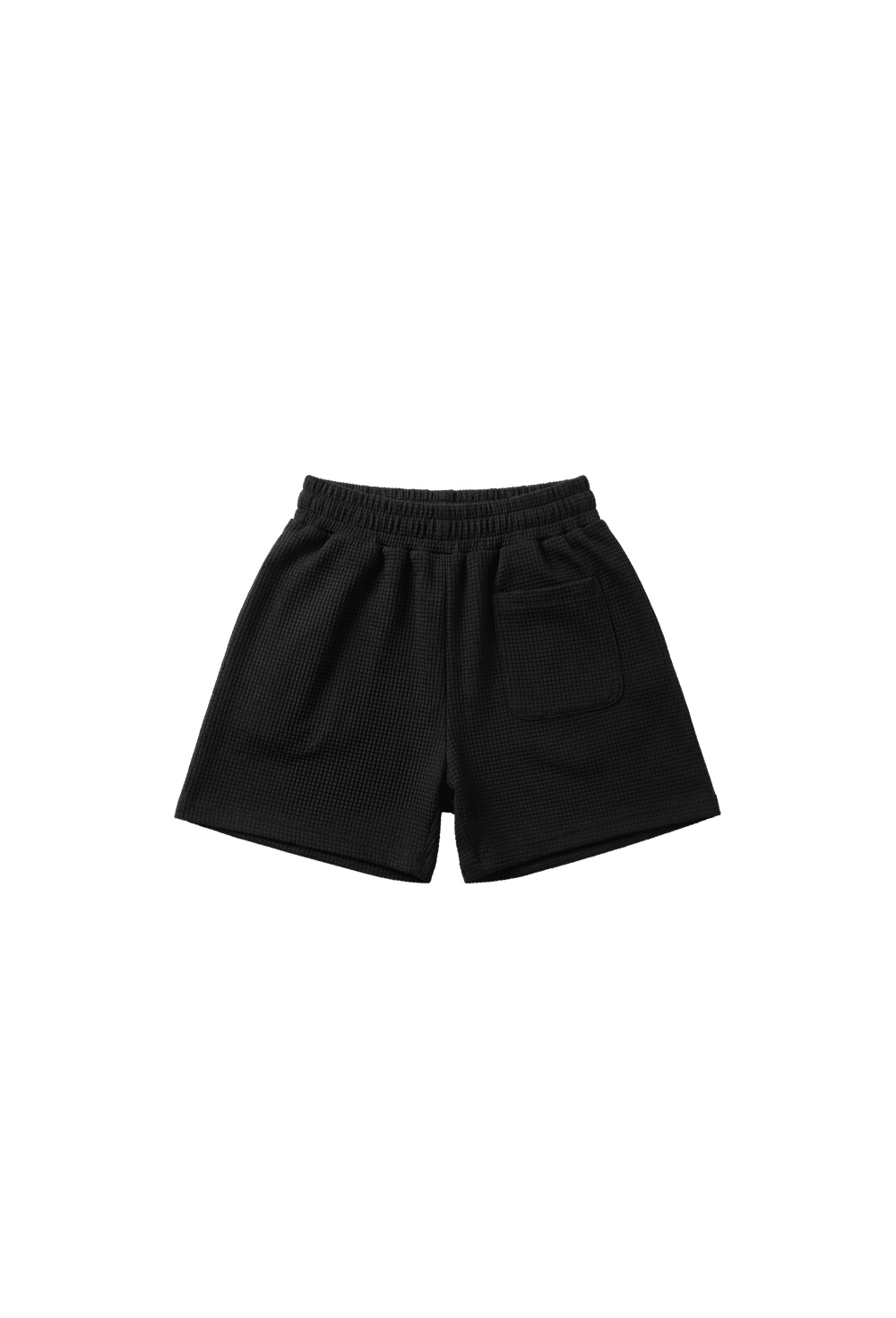 HDEX Celana Korea Olahraga Clear 916 Wide Waffle Shorts W Black Wanita Fitness
