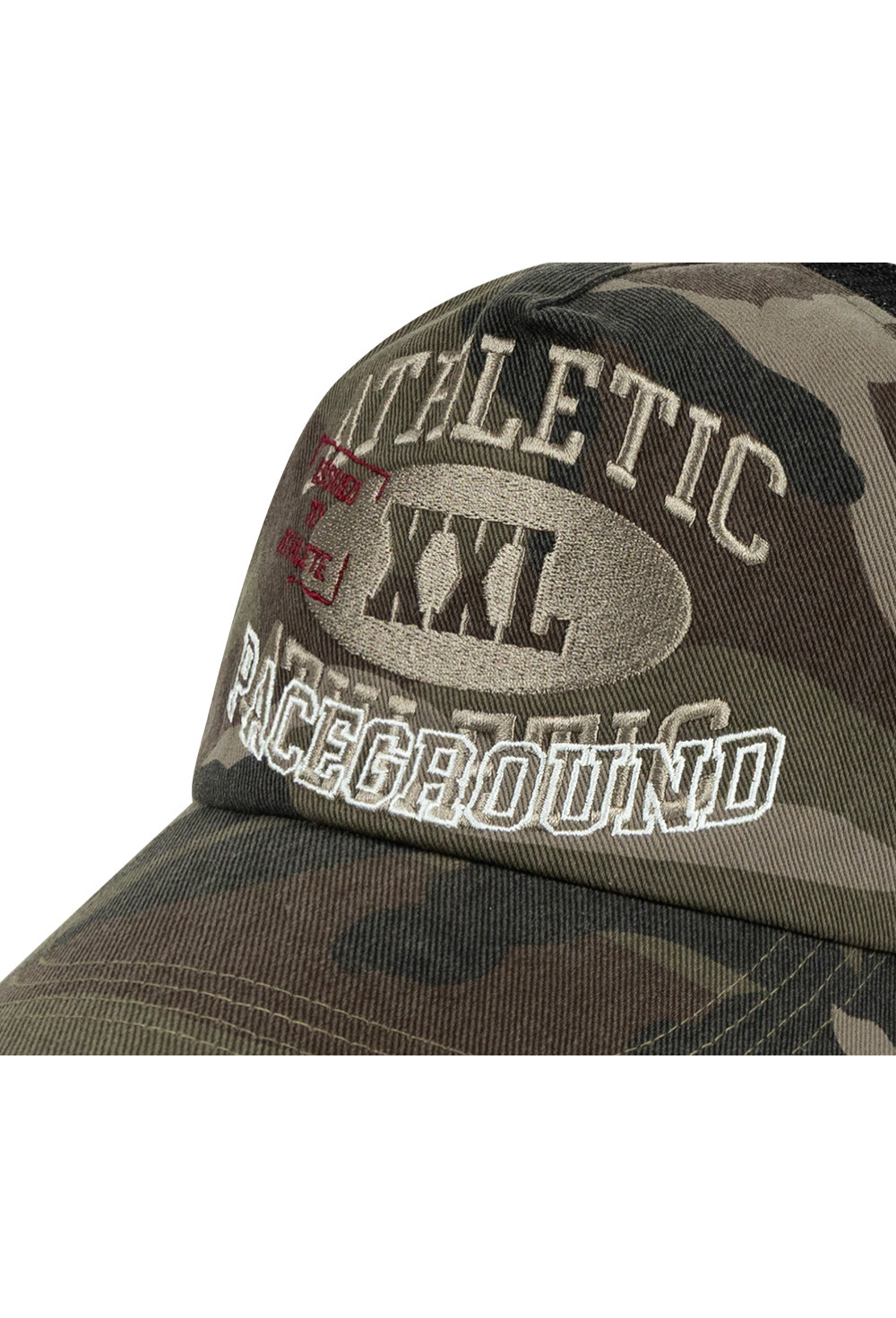 HDEX Topi Korea Olaraga Reverse Double Layer Trucker Cap Khaki Camo Pria Fitness