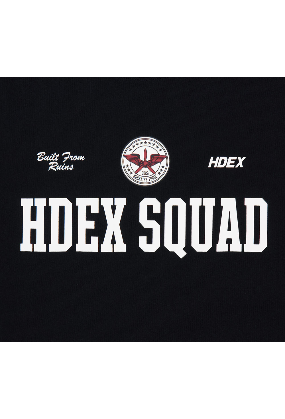 HDEX Baju Korea Olahraga Squad Short Sleeve Black Pria Fitness