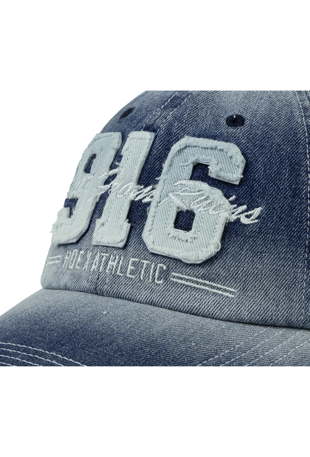 HDEX Topi Korea Olahraga 916 Denim Washed Ball Cap Blue Pria Wanita Fitness
