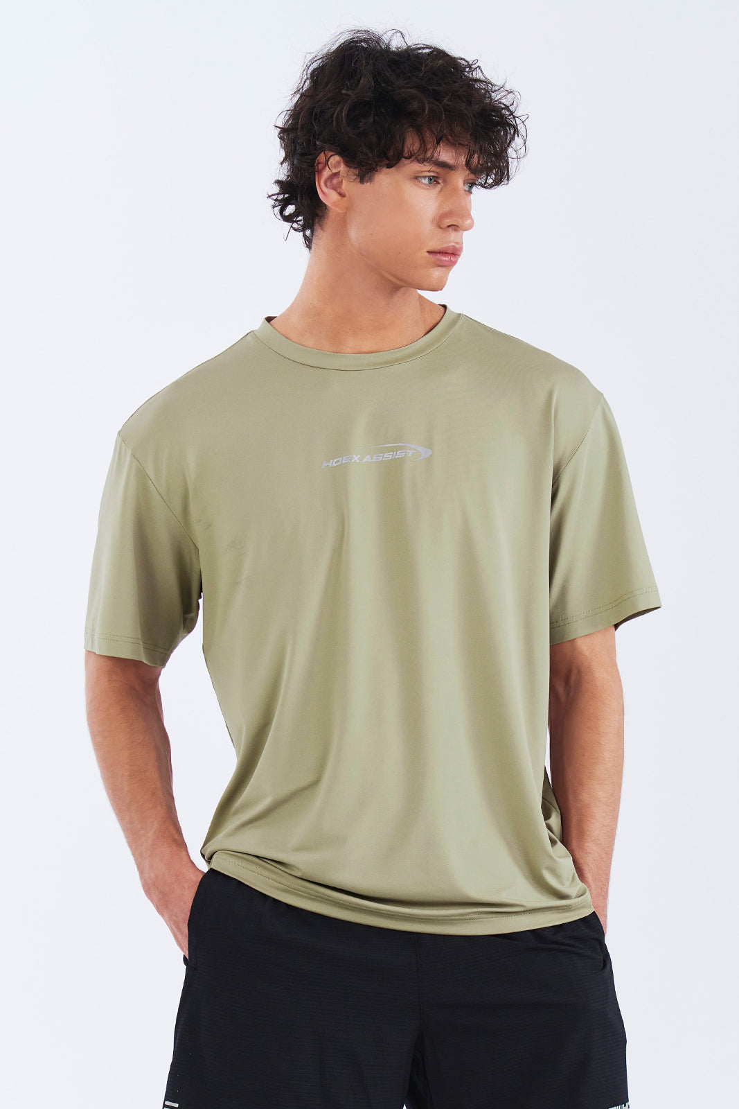 HDEX Baju Korea Olahraga Assist Core Short Sleeve Desert Pria Fitness
