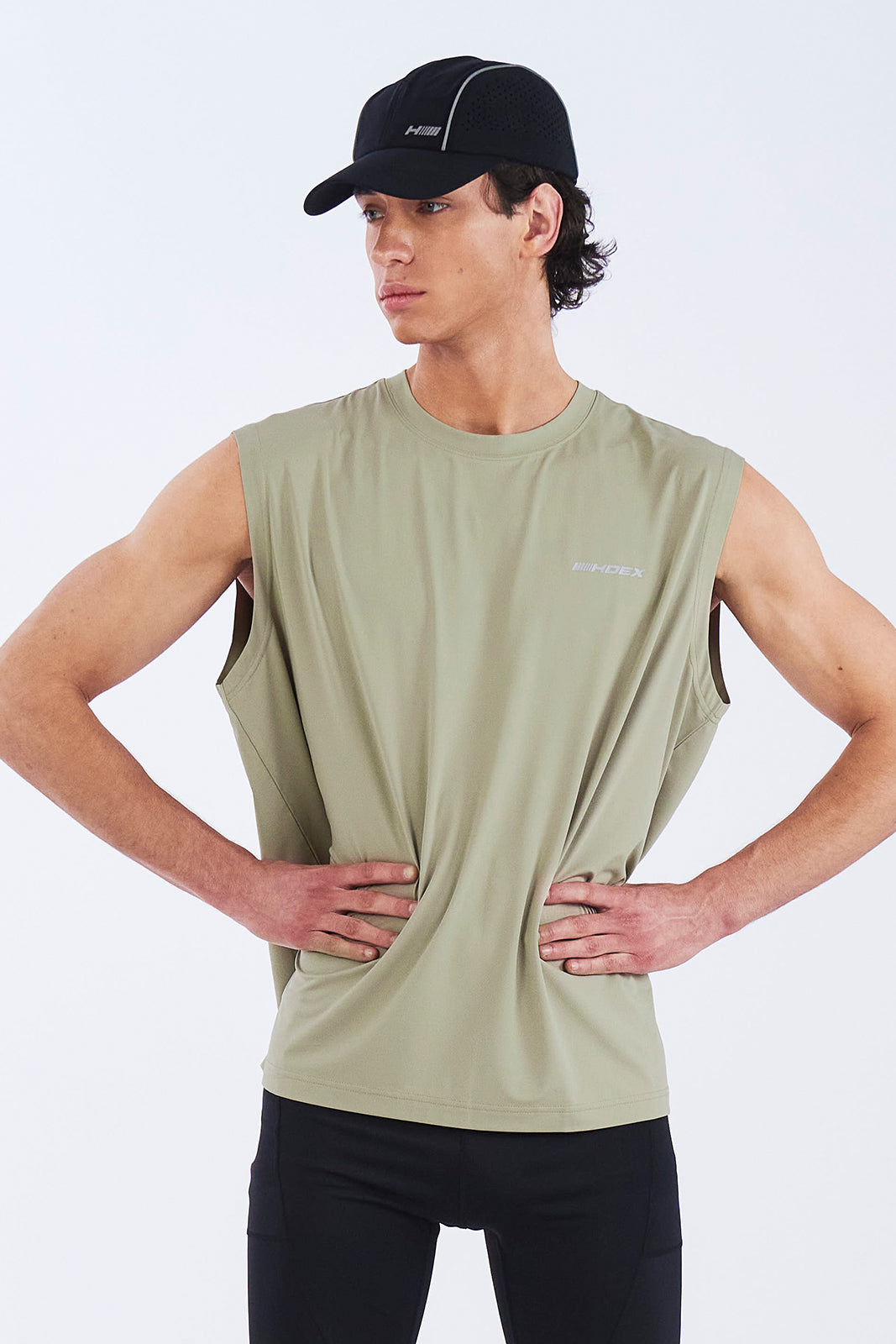 HDEX Baju Korea Olahraga Assist Lining Core Sleeveless Desert Pria Fitness