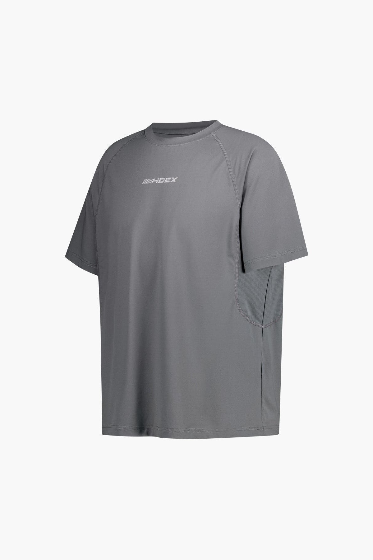 HDEX Baju Korea Olahraga Assist Mesh Mix Short Sleeve Dark Gray Pria Fitness