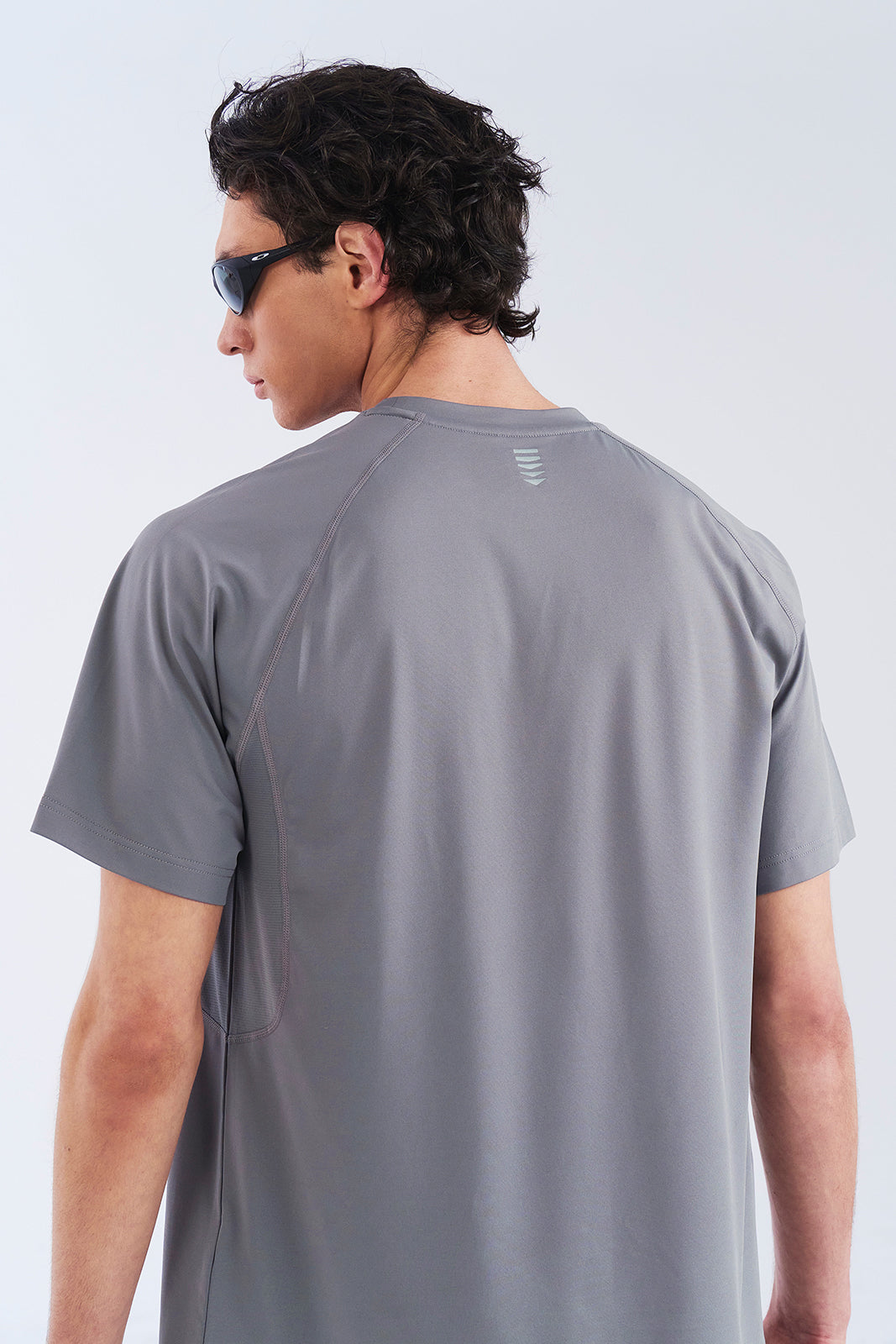 HDEX Baju Korea Olahraga Assist Mesh Mix Short Sleeve Dark Gray Pria Fitness