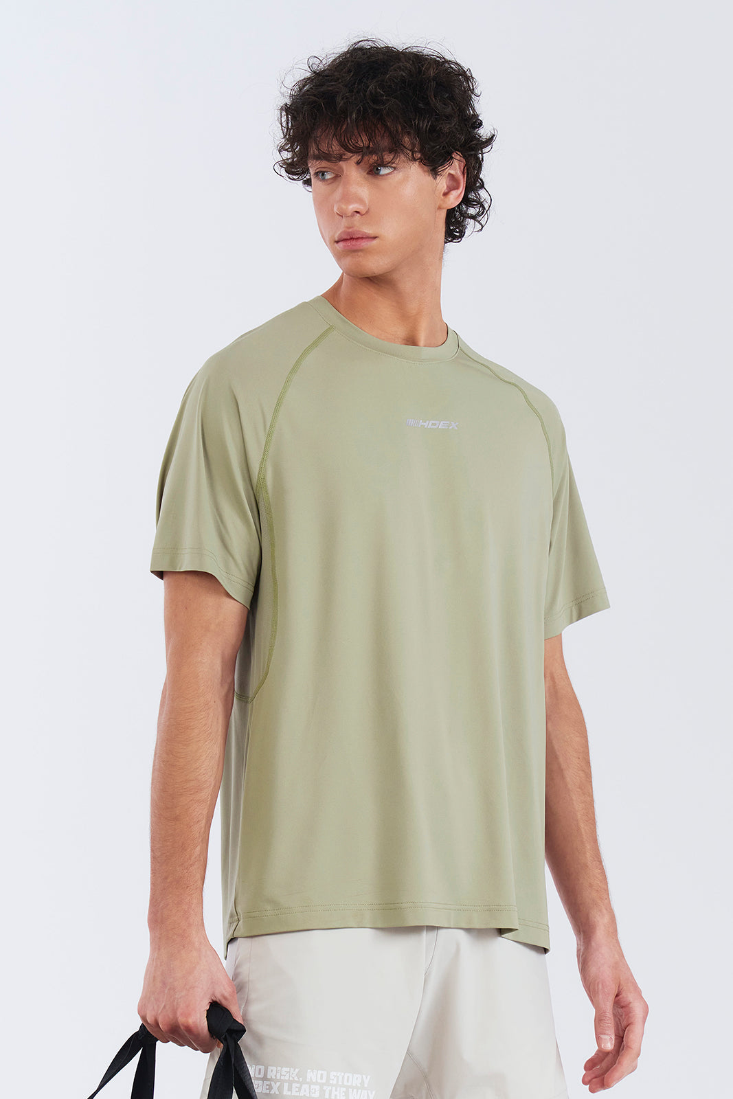 HDEX Baju Korea Olahraga Assist Mesh Mix Short Sleeve Desert Pria Fitness