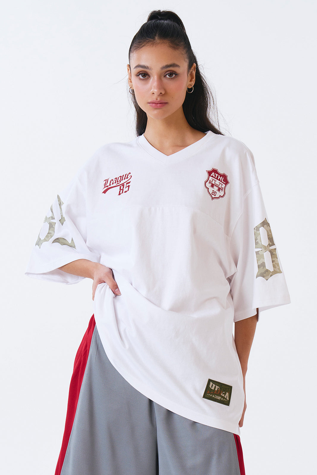 HDEX Camo Rugby over Fit Short Sleeve White