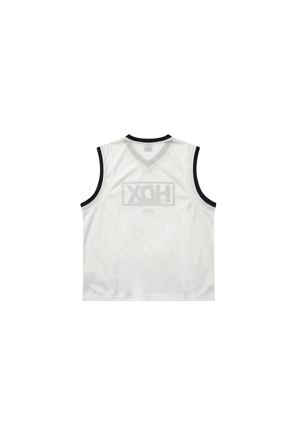 HDEX Baju Korea Olahraga Box Layer Mesh Sleeveless White Pria Fitness