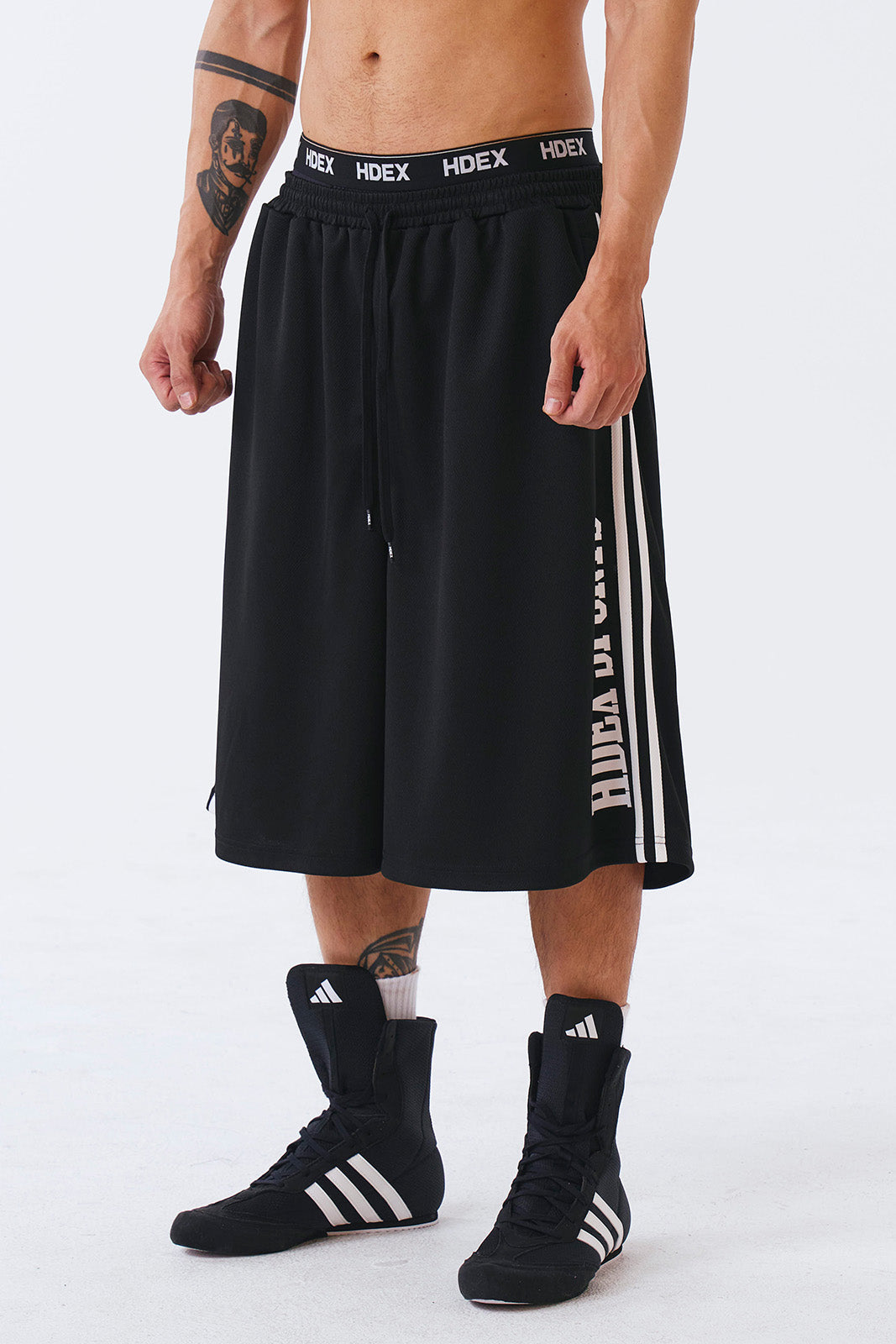 HDEX Giant Fit Mesh Bermuda Shorts Black