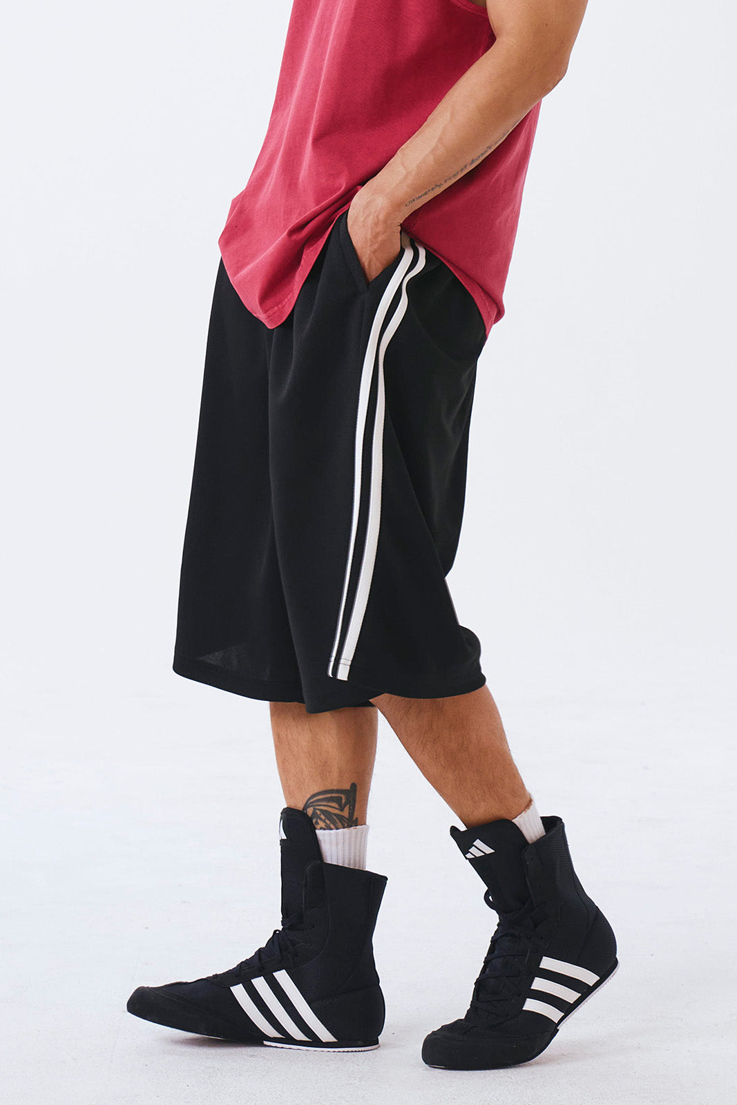 HDEX Giant Fit Mesh Bermuda Shorts Black