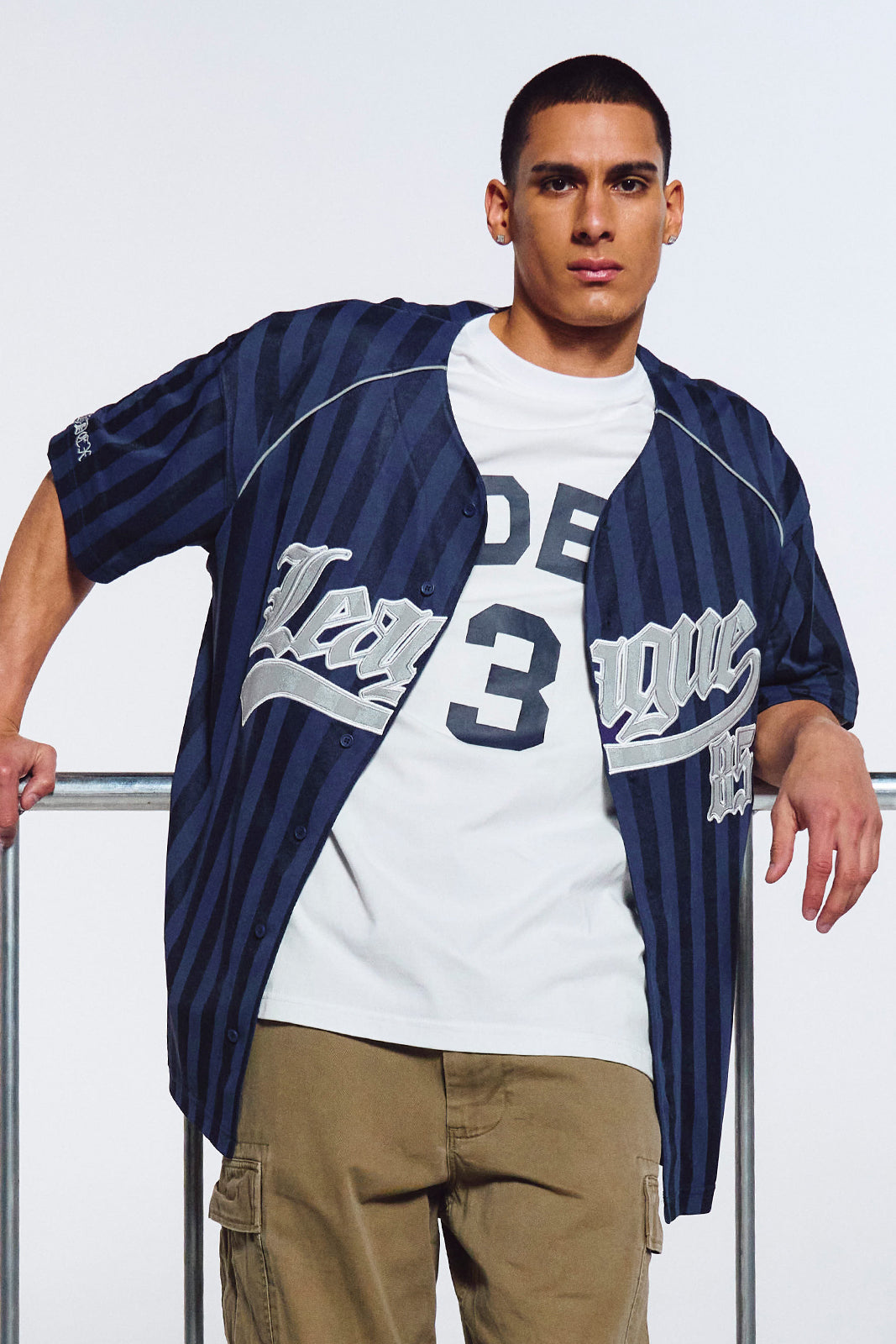 HDEX League 85 Baseball Jersey Navy
