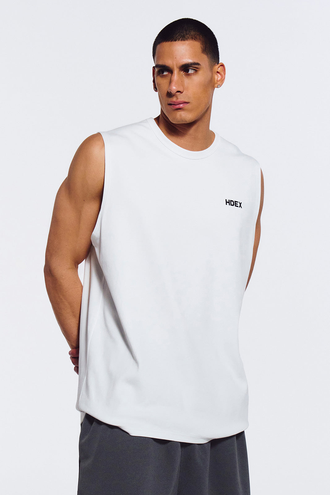 HDEX Main Small Logo Sleeveless White
