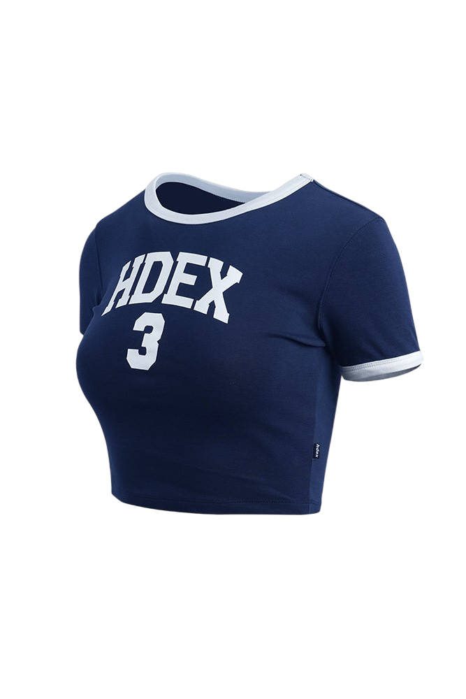 HDEX Baju Korea Olahraga Relax Fit 3 Edition Color Scheme Crop Top Green Wanita Fitness
