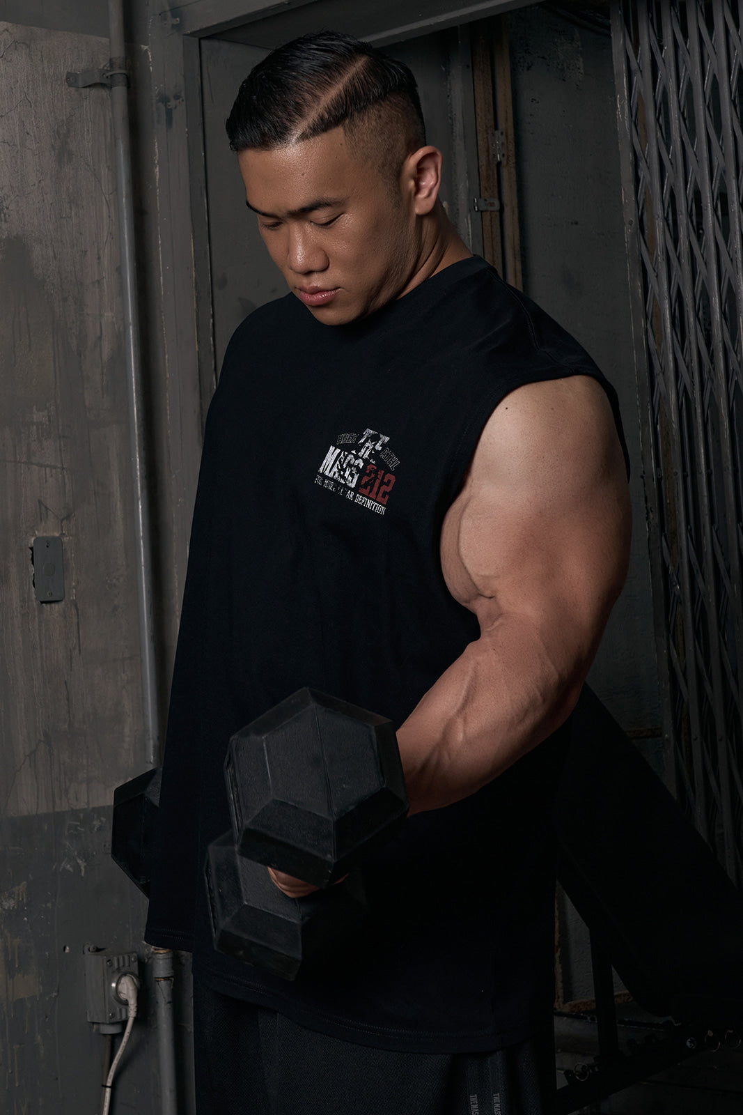 HDEX The Mass 212 Giant Fit Print Sleeveless Black