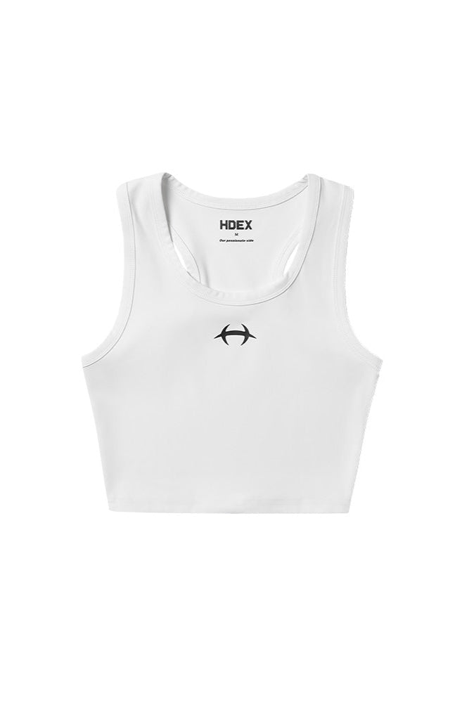 HDEX Womens Symbol Crop Tank Top Black