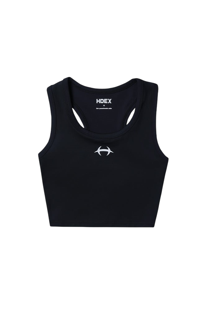 HDEX Womens Symbol Crop Tank Top White