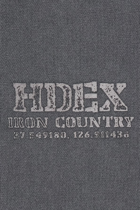 HDEX Baju Korea Olahraga Core Small Logo Pigment Hoodie Charcoal Jaket Pria Fitness