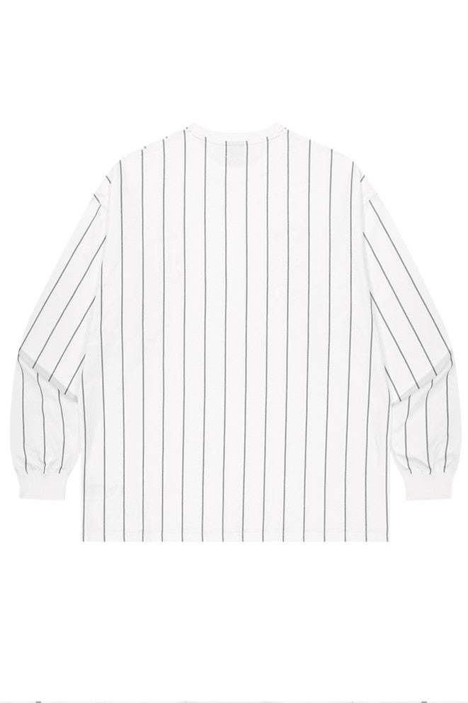 HDEX Baju Korea Olahraga Stripe Sports Long Sleeve White Jaket Pria Fitness