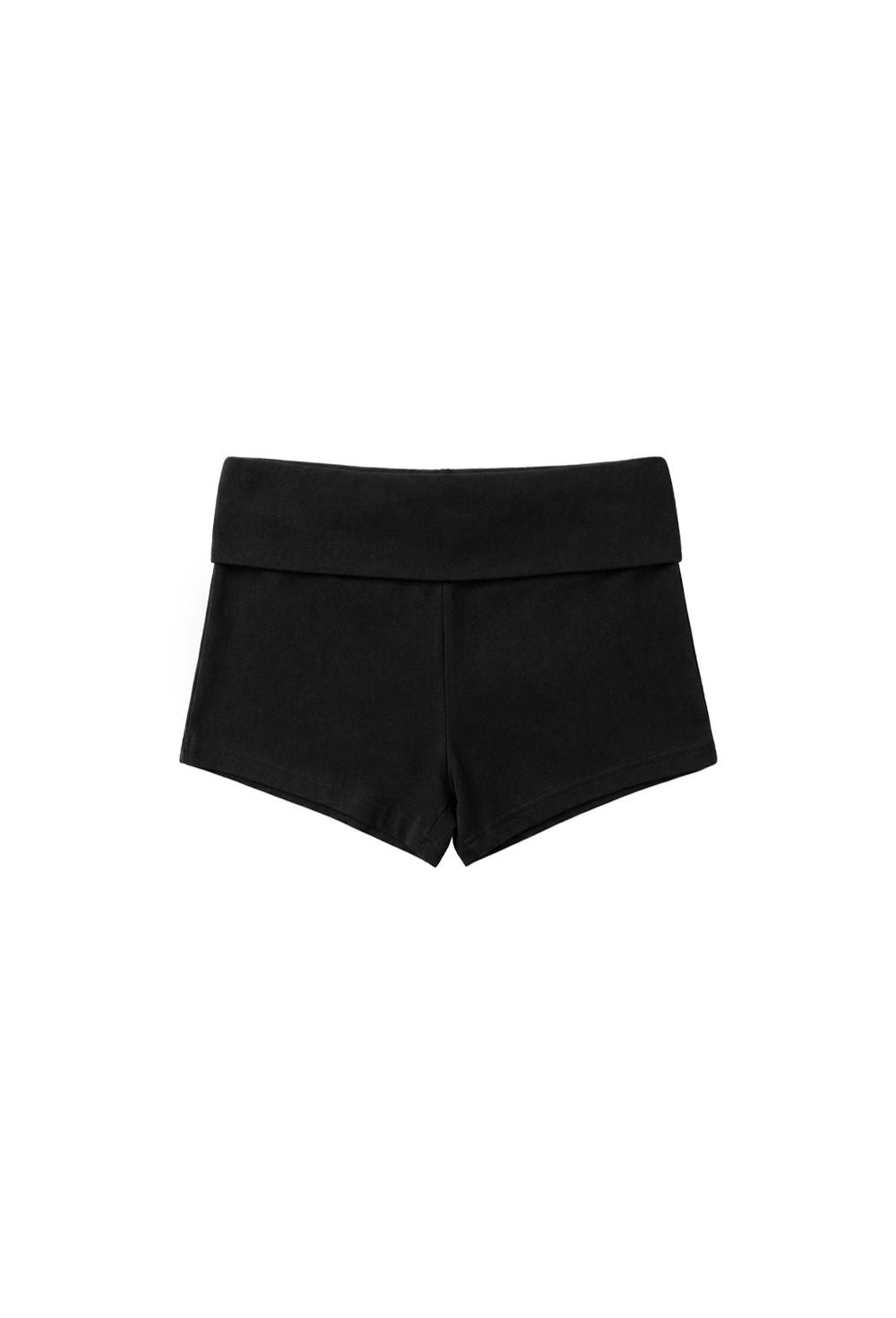 HDEX Celana Korea Olahraga Essential Folding Shorts Black Wanita Fitness