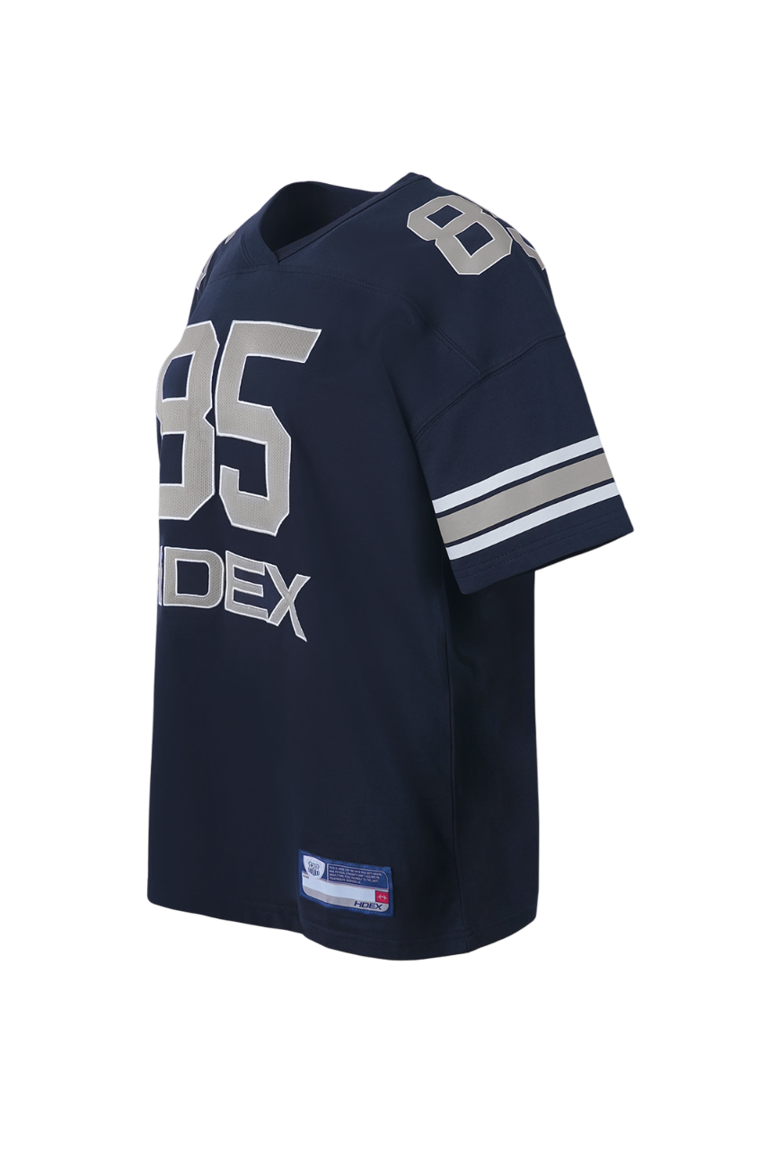 HDEX Womens Over Size Football Short Sleeve White
