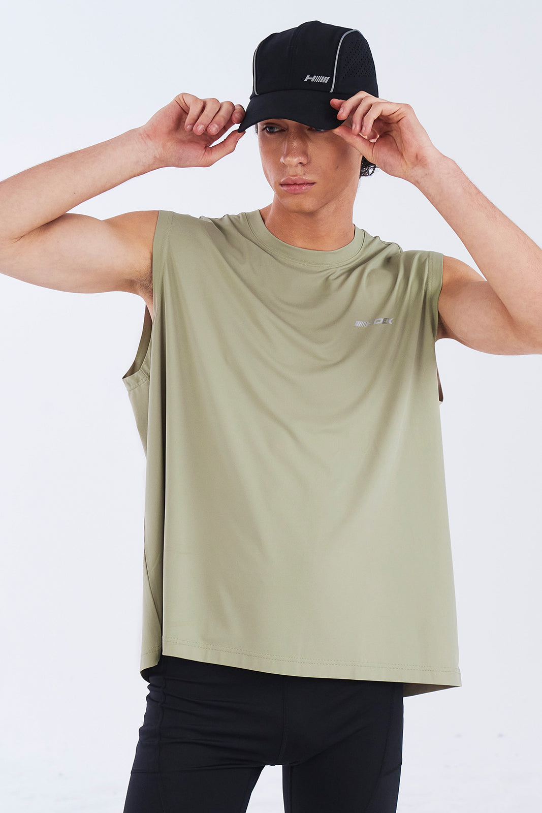 HDEX Baju Korea Olahraga Assist Lining Core Sleeveless Desert Pria Fitness