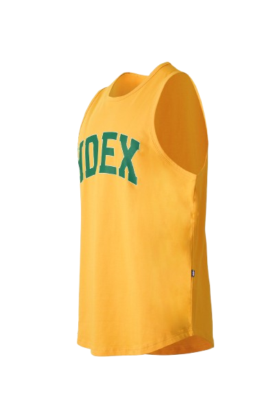 HDEX Baju Korea Olahraga Arch Logo Sleeveless Shirt Orange Pria Fitness