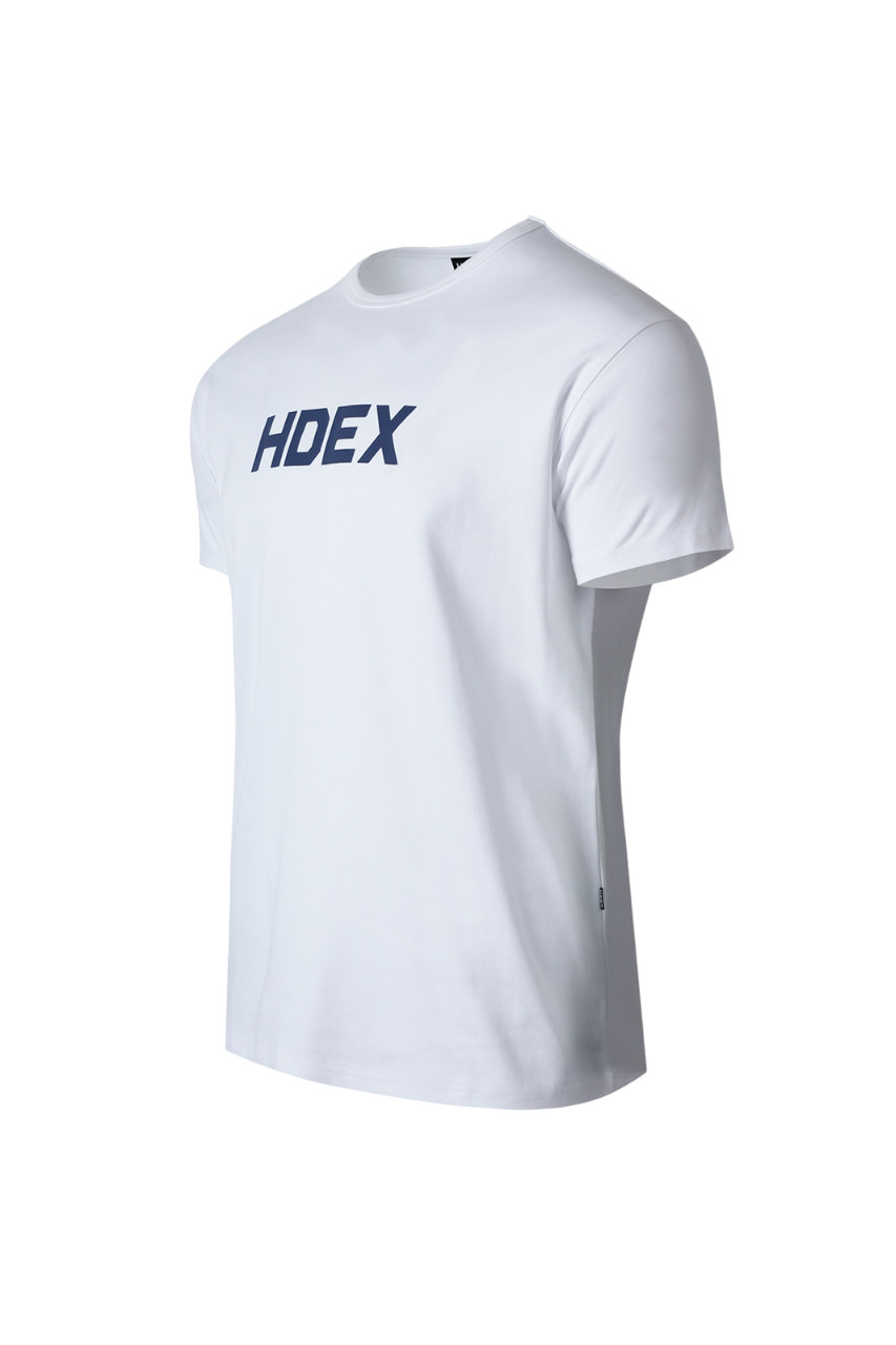 HDEX Main Logo Muscle Fit Sleeve T-Shirt White Navy