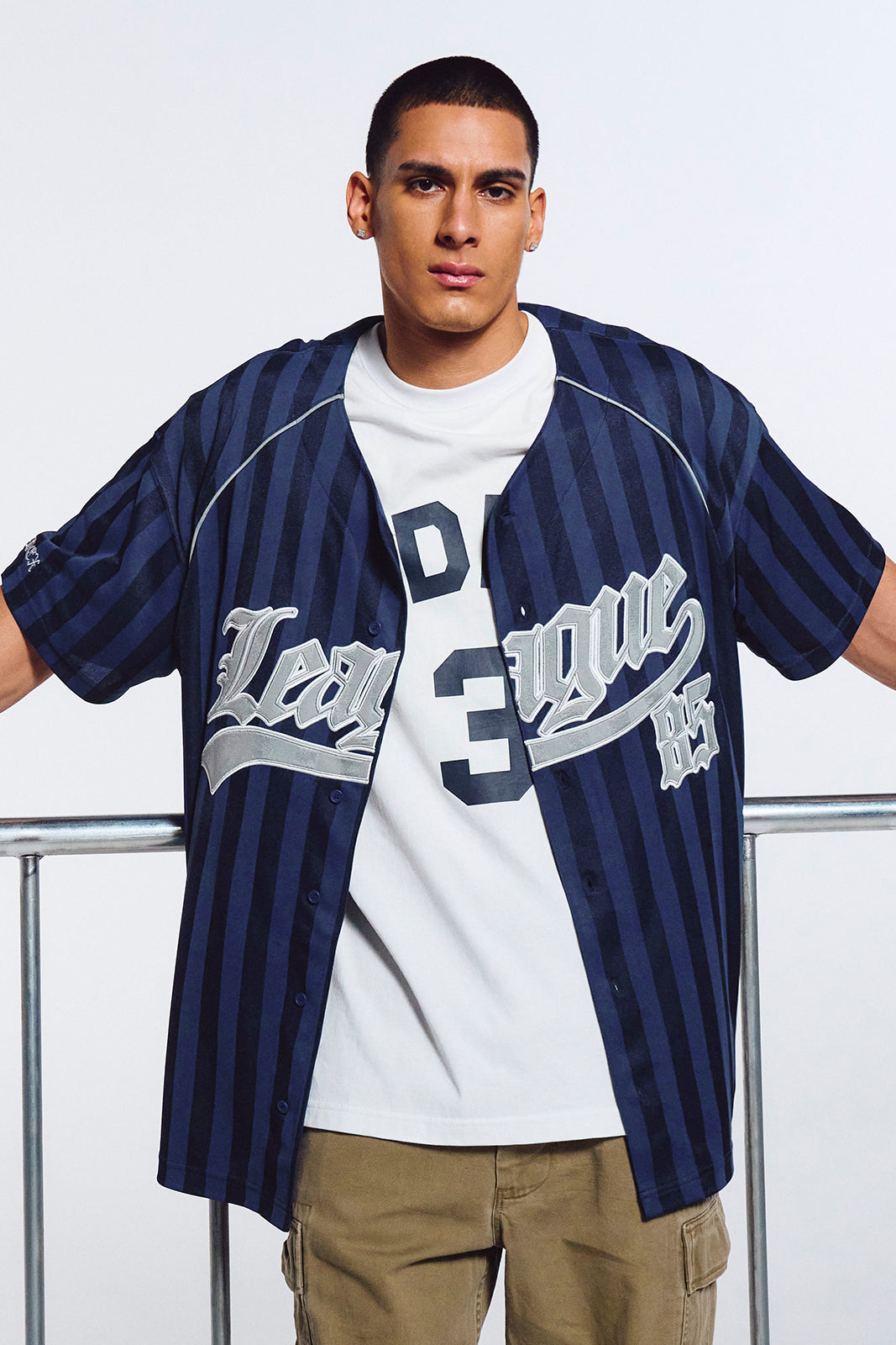 HDEX League 85 Baseball Jersey Navy